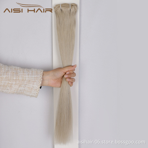 Aisi Hair 10A Brazilian Unprocessed Double Drawn Blonde Human Hair Bundles Double Weft Human Hair Extension For Women